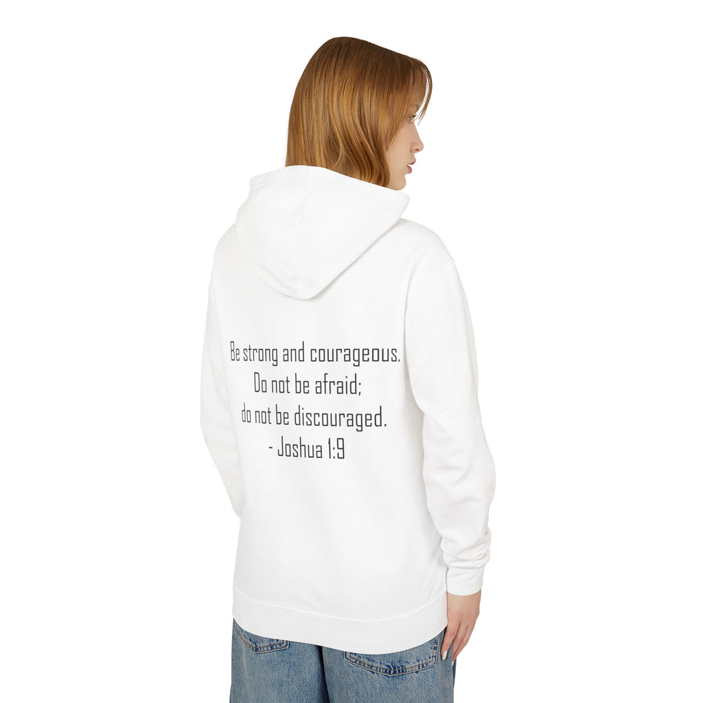 True Believers of God Hoodie — Christian Cross Sweatshirt with Joshua 1:9 Inspirational Quote