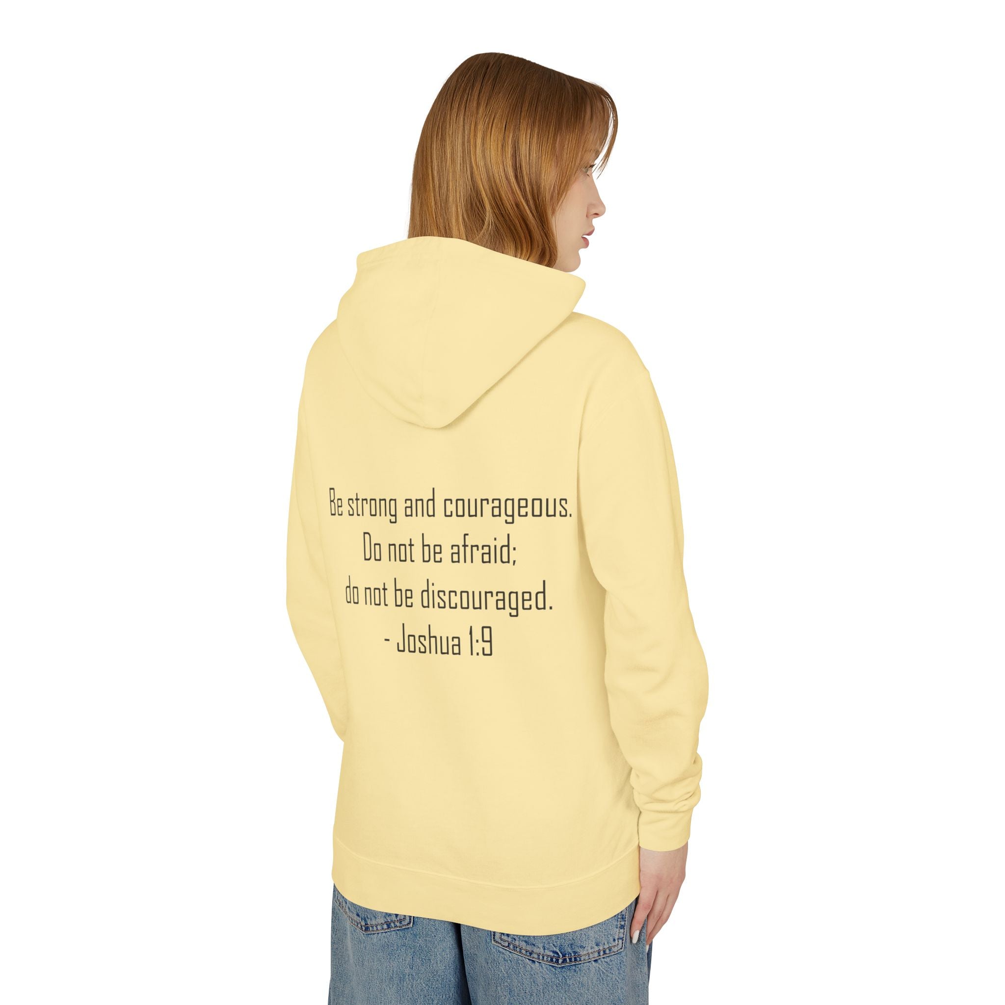 True Believers of God Hoodie — Christian Cross Sweatshirt with Joshua 1:9 Inspirational Quote