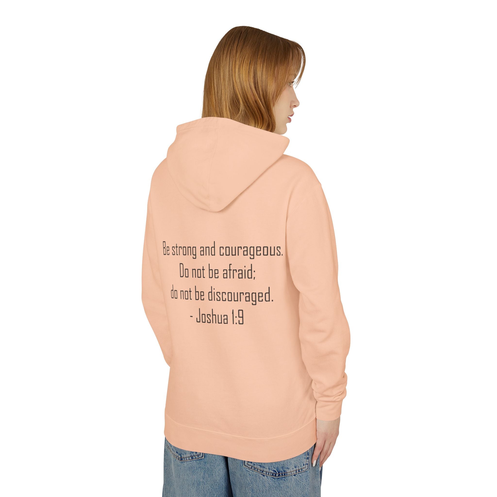 True Believers of God Hoodie — Christian Cross Sweatshirt with Joshua 1:9 Inspirational Quote