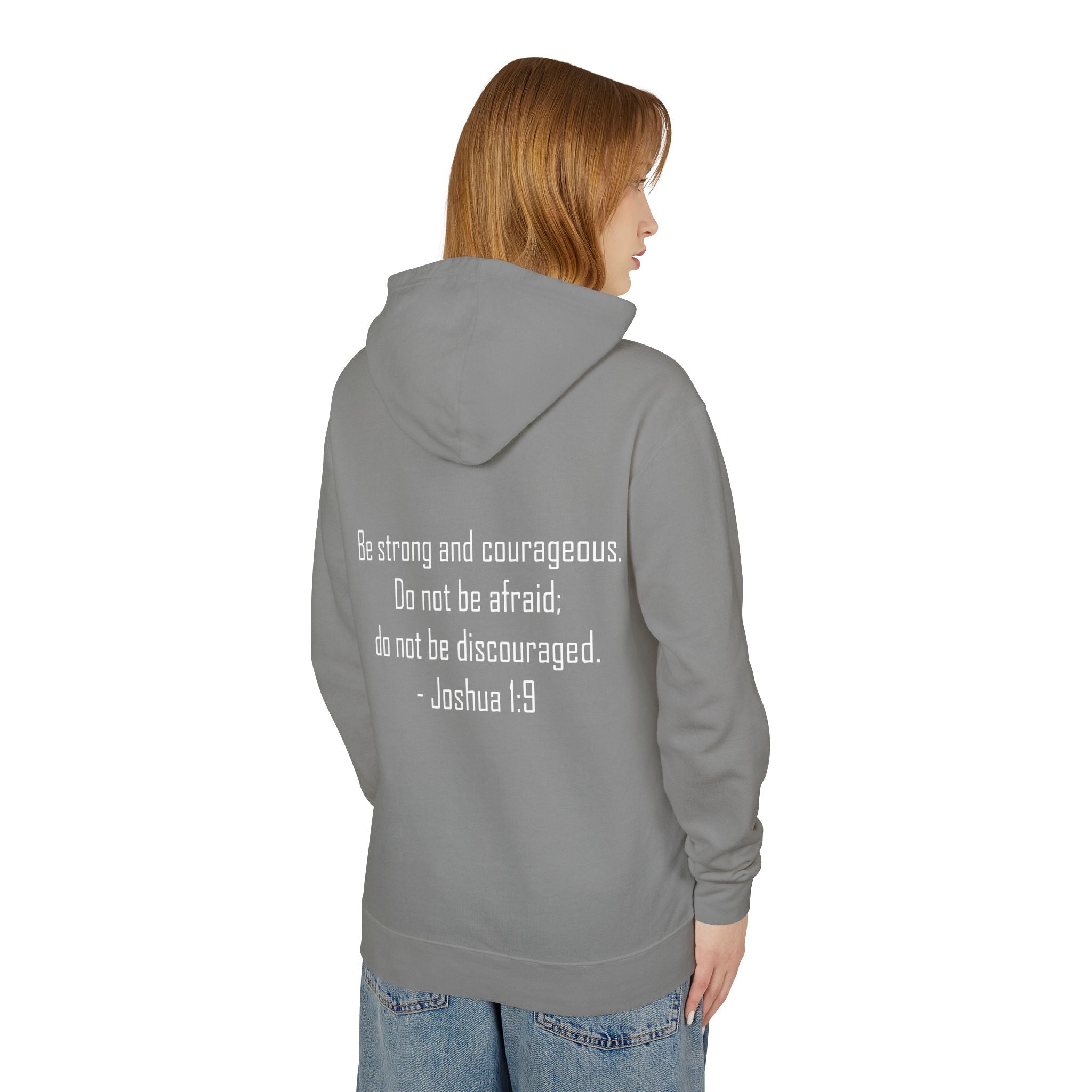 True Believers of God Hoodie — Christian Cross Sweatshirt with Joshua 1:9 Inspirational Quote