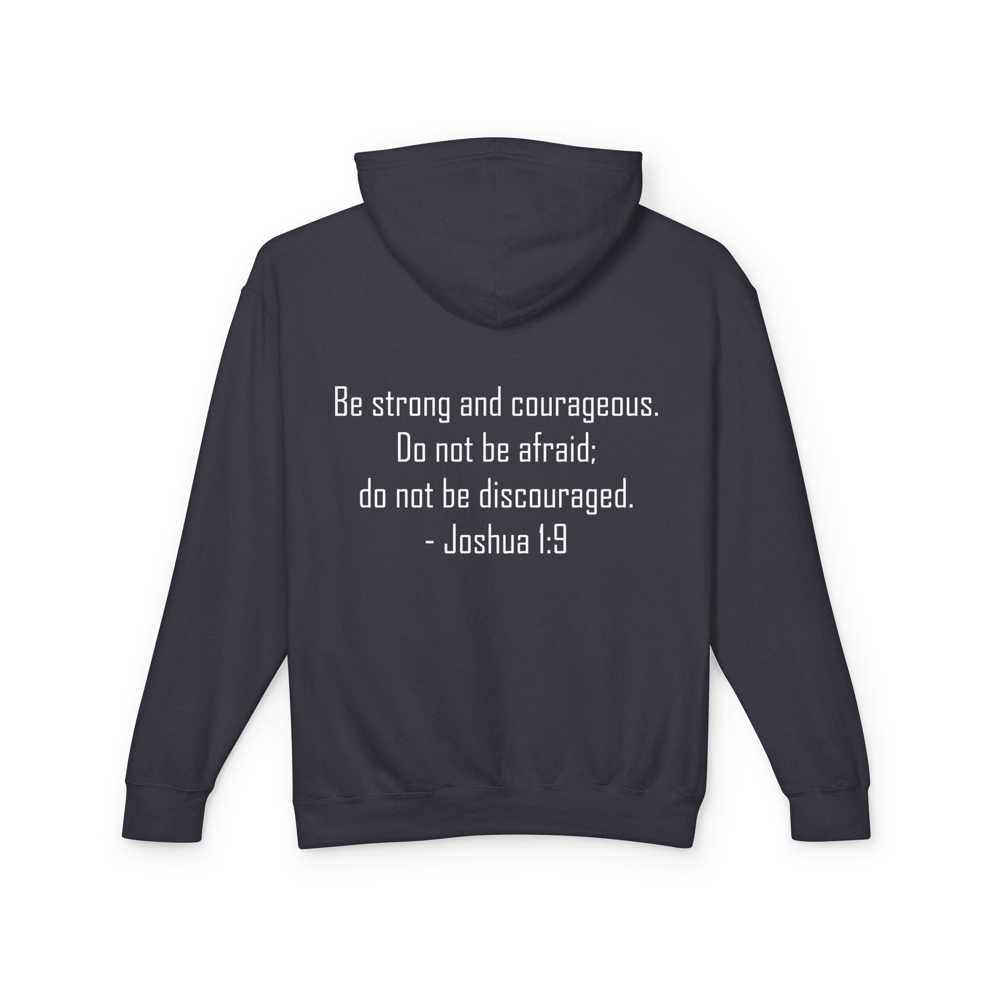 True Believers of God Hoodie — Christian Cross Sweatshirt with Joshua 1:9 Inspirational Quote
