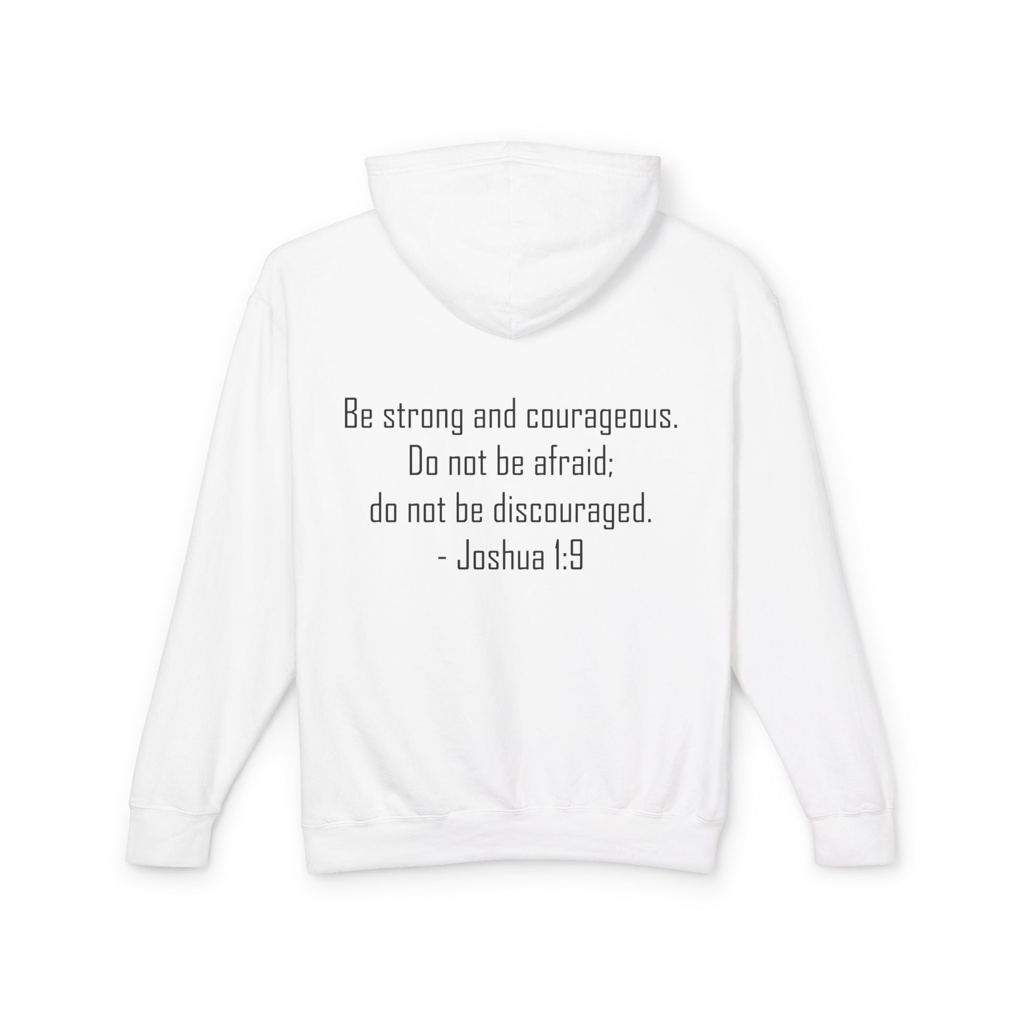 True Believers of God Hoodie — Christian Cross Sweatshirt with Joshua 1:9 Inspirational Quote